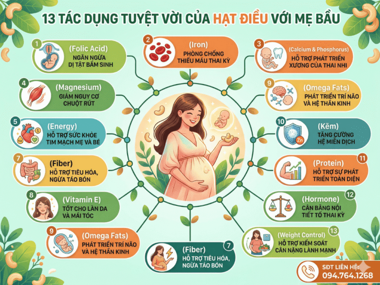 13 tac dung tuyet voi cua hat dieu voi me bau