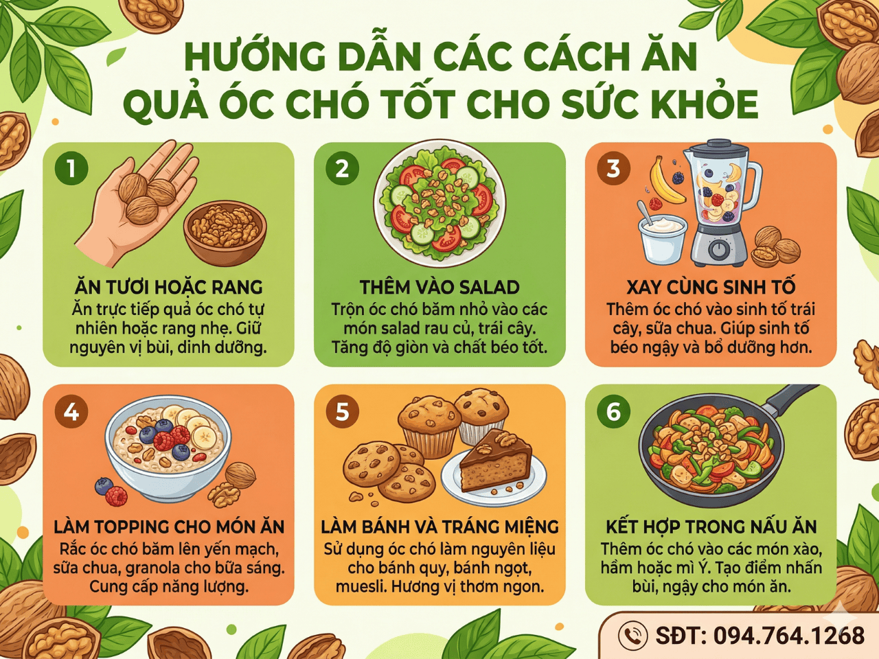 An qua oc cho the nao