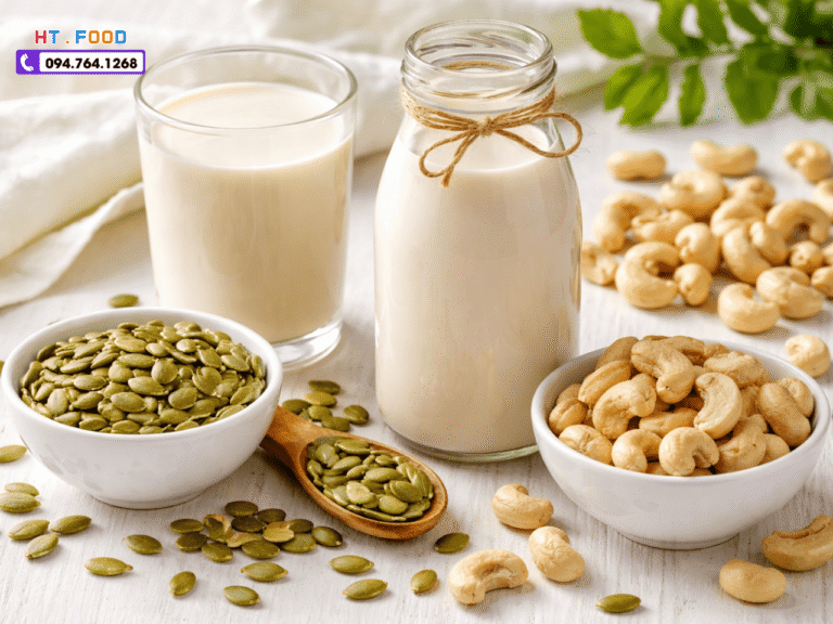 Bí quyết cách làm sữa hạt điều, hạt bí xanh tách vỏ sánh mịn thơm Cach lam sua hat bi xanh tach vo voi hat dieu