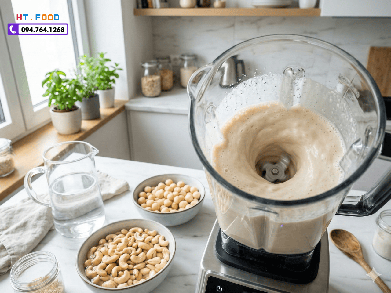 Cach lam sua hat dieu hat macca