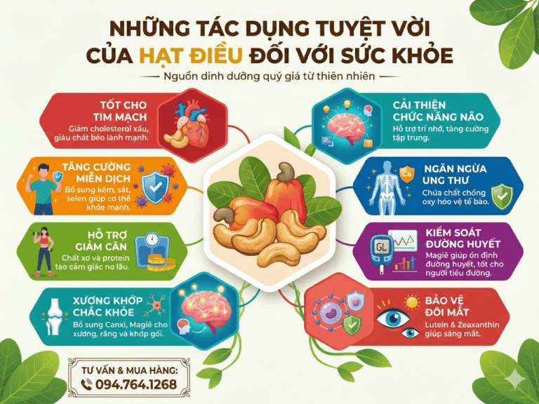 Hat dieu giup gi cho suc khoe