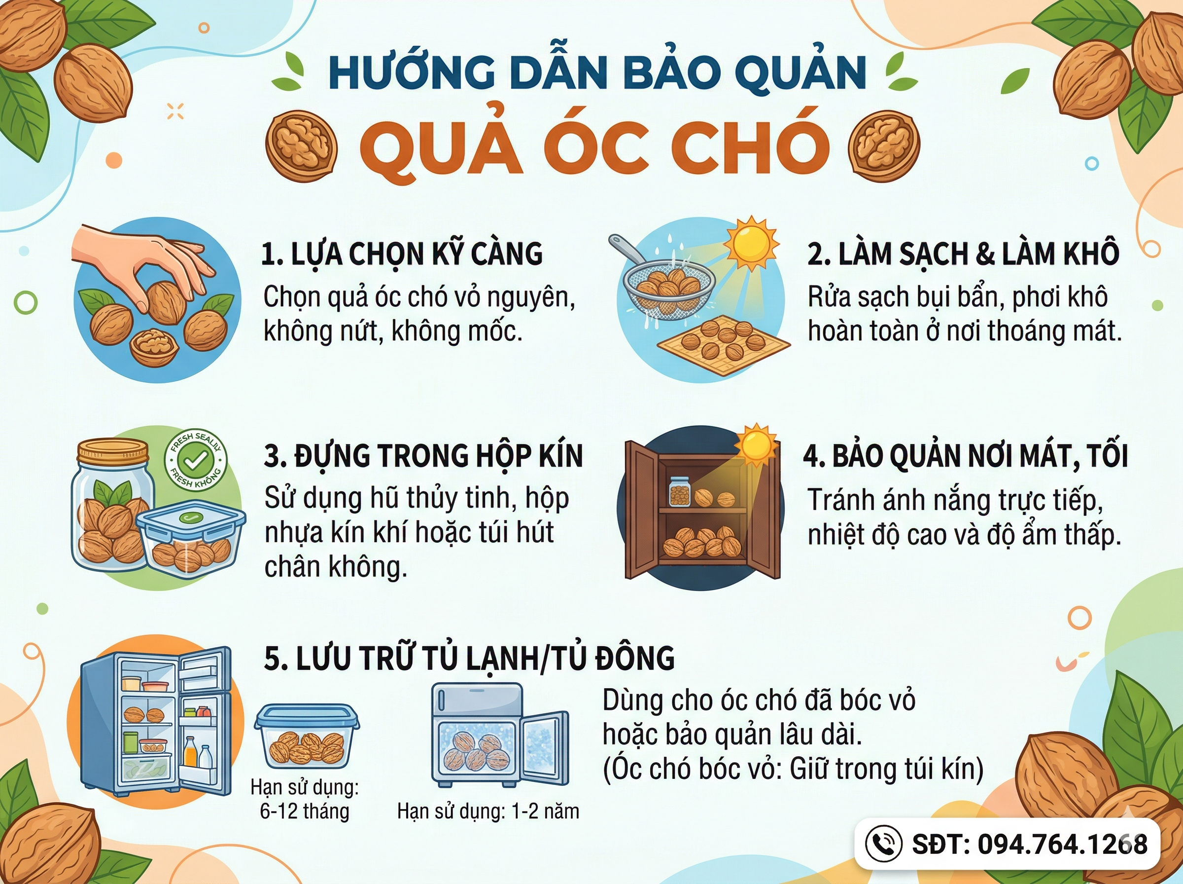 Huong dan bao quan qua oc cho