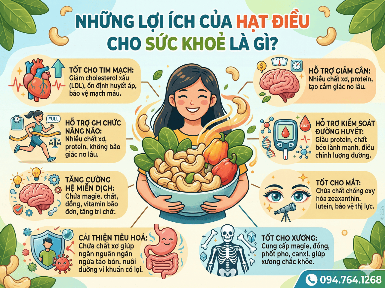 Loi ich cua hat dieu cho suc khoe