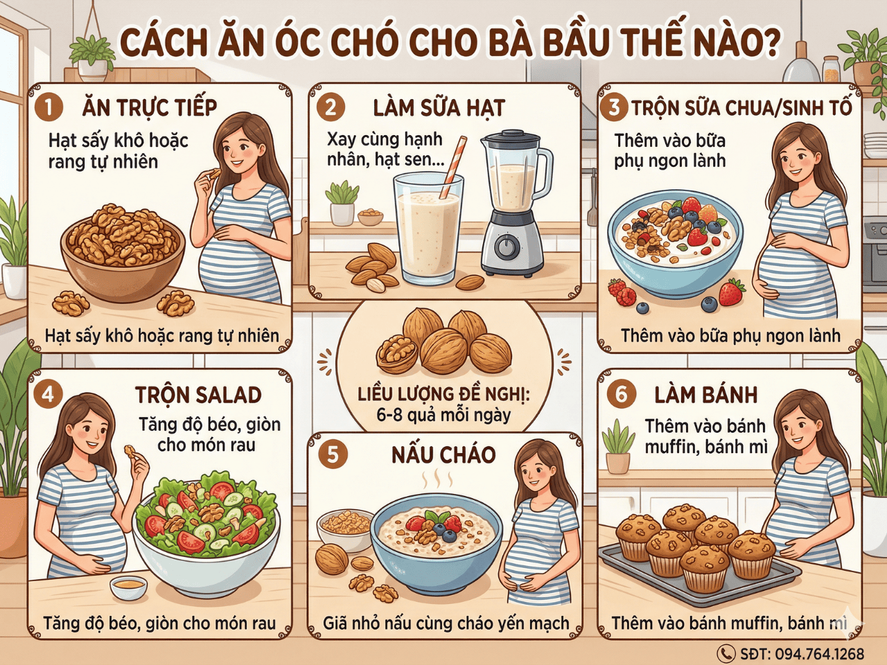 Nhung cach an qua cho cho ba bau the nao tot