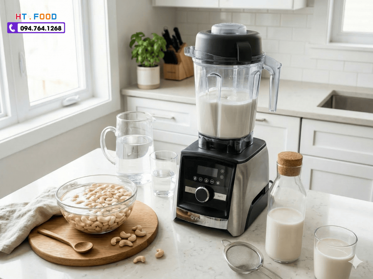 cach lam sua hat dieu ngon