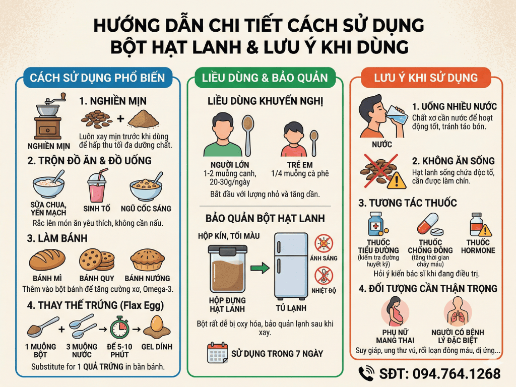 cach su dung bot hat lanh the nao